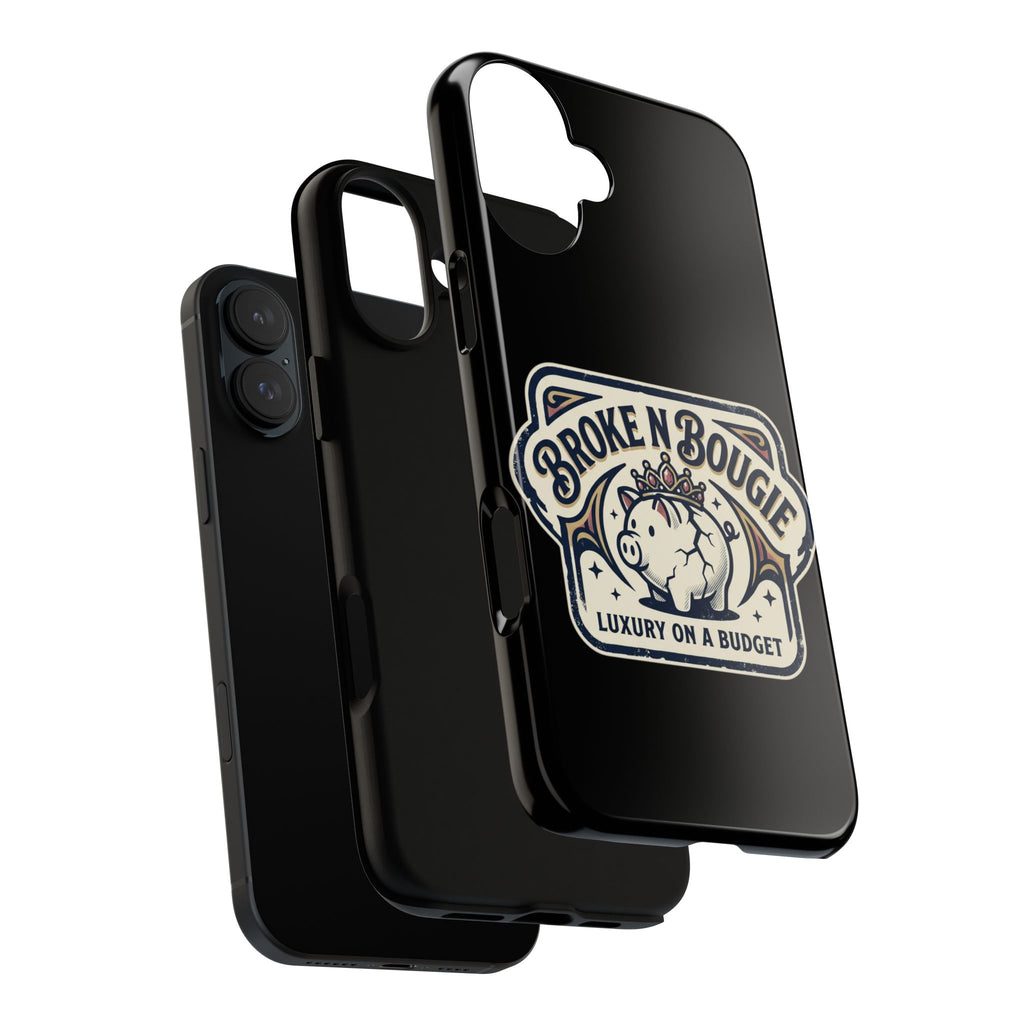 Phone Case — "Broke N Bougie: Luxury on a Budget" Cute Pig Design