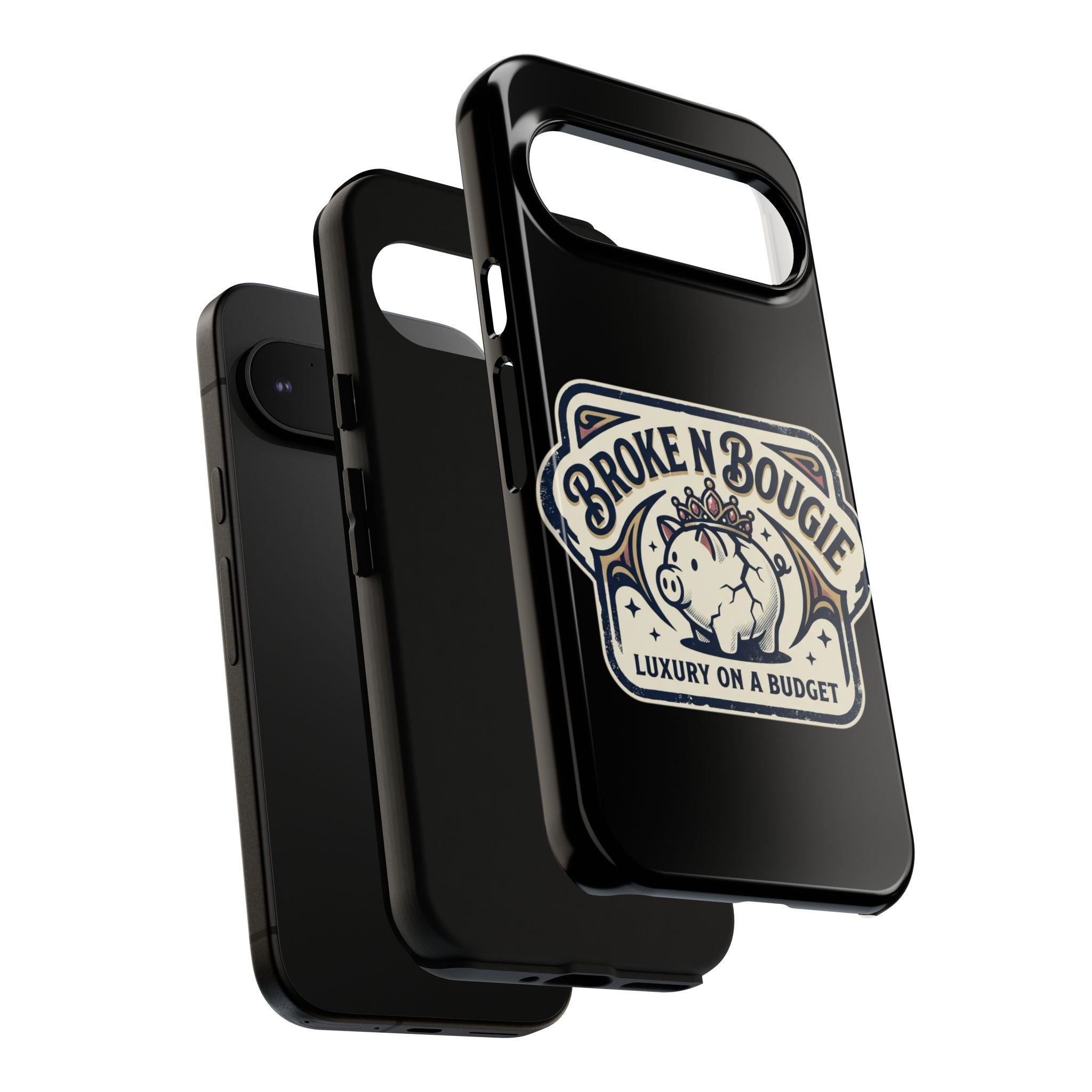 Phone Case — "Broke N Bougie: Luxury on a Budget" Cute Pig Design