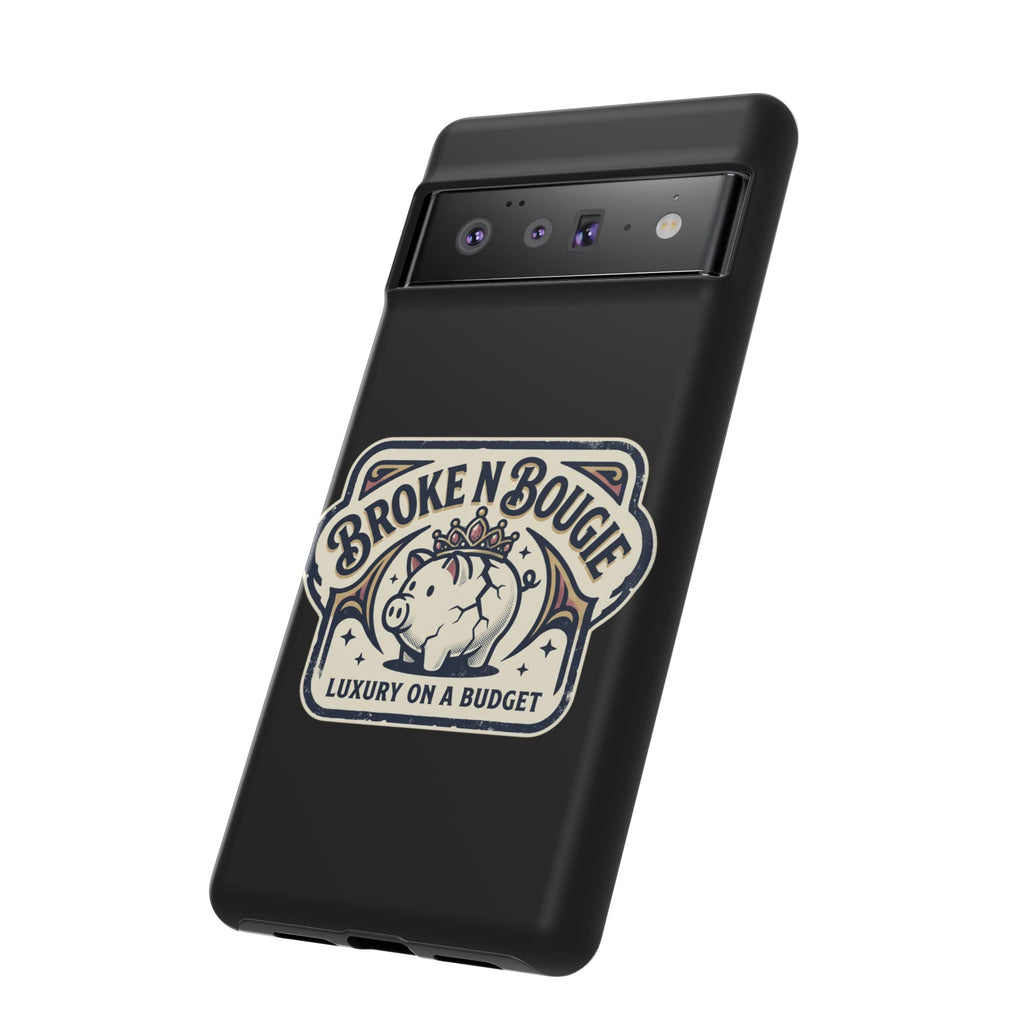 Phone Case — "Broke N Bougie: Luxury on a Budget" Cute Pig Design