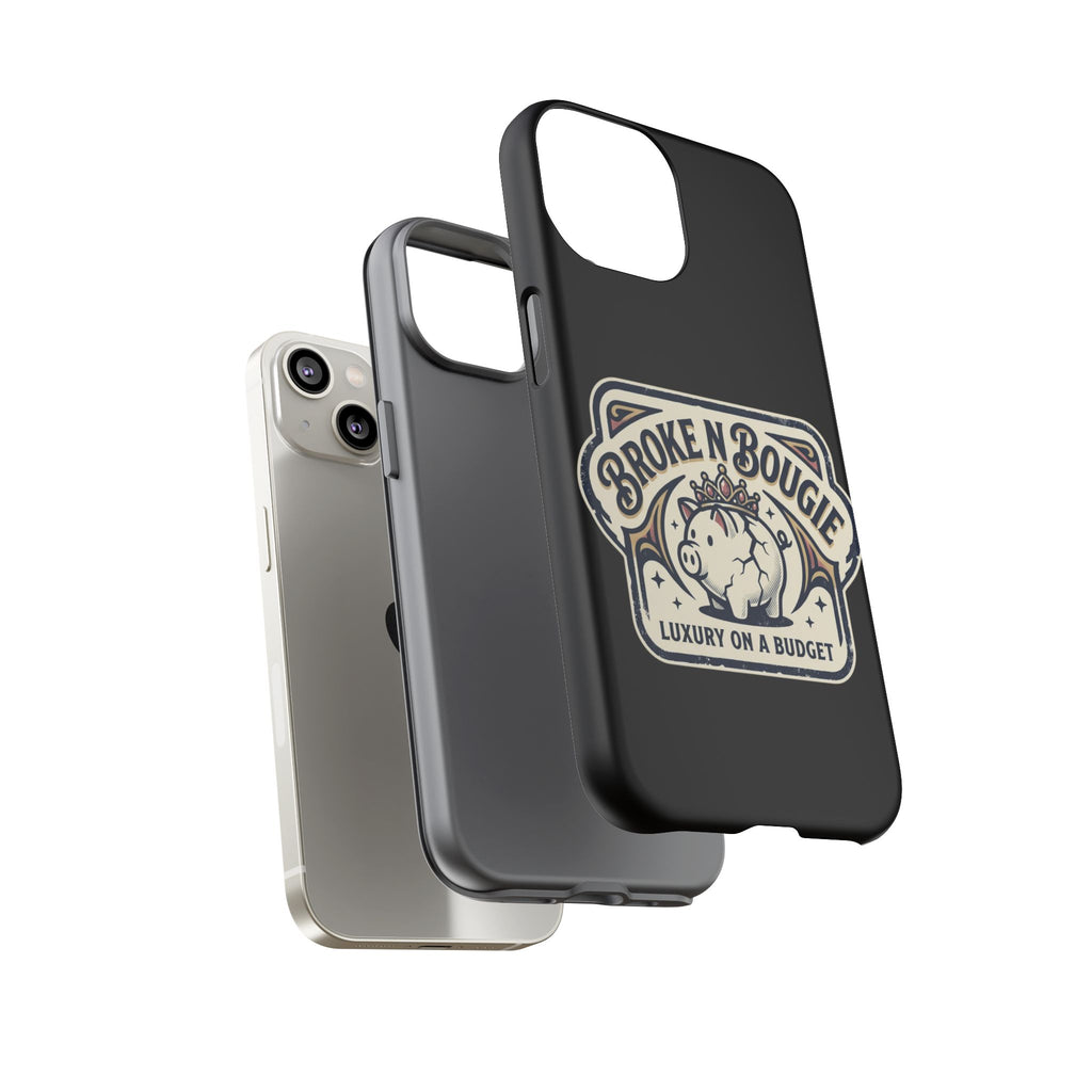 Phone Case — "Broke N Bougie: Luxury on a Budget" Cute Pig Design