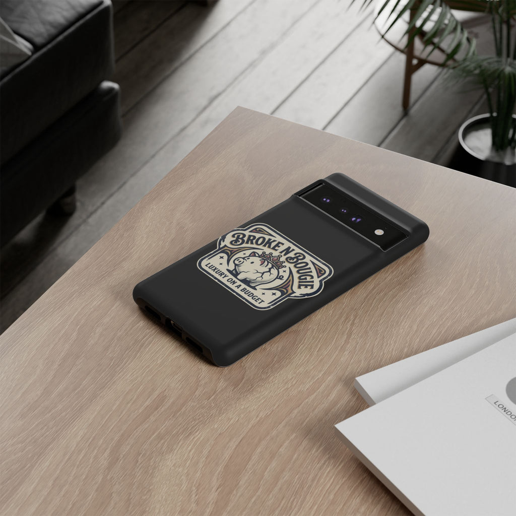 Phone Case — "Broke N Bougie: Luxury on a Budget" Cute Pig Design