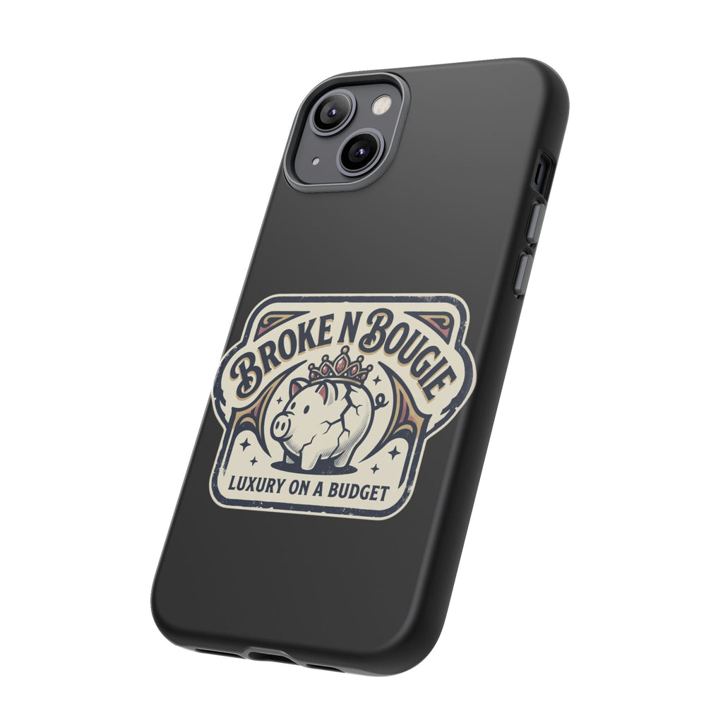 Phone Case — "Broke N Bougie: Luxury on a Budget" Cute Pig Design