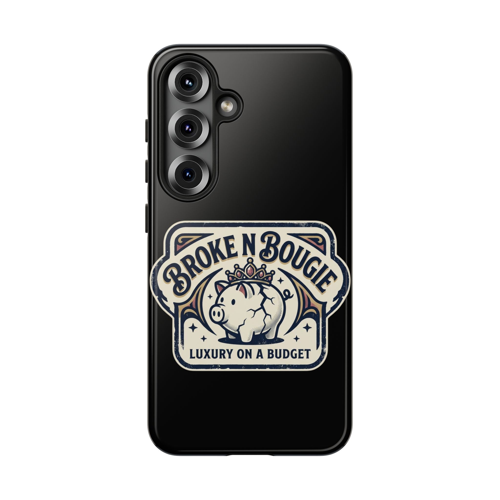 Phone Case — "Broke N Bougie: Luxury on a Budget" Cute Pig Design