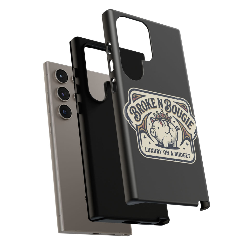 Phone Case — "Broke N Bougie: Luxury on a Budget" Cute Pig Design