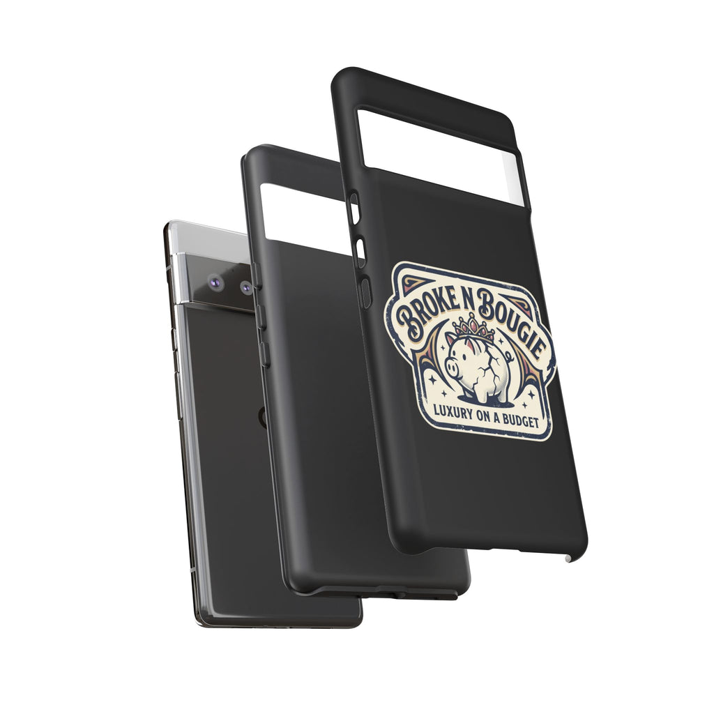Phone Case — "Broke N Bougie: Luxury on a Budget" Cute Pig Design
