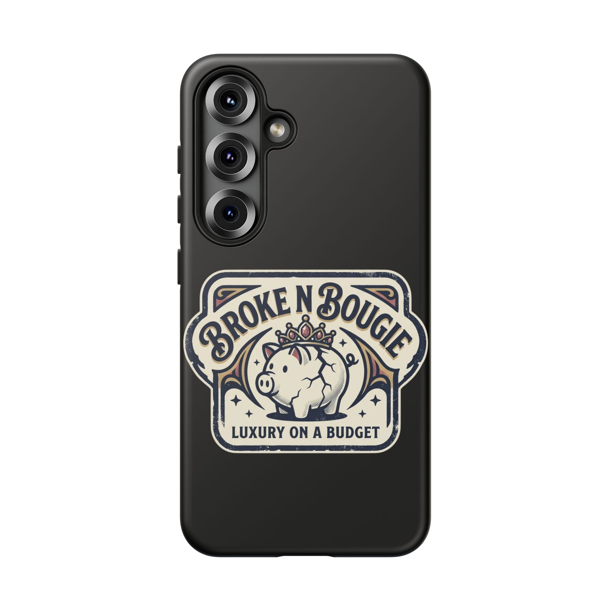Phone Case — "Broke N Bougie: Luxury on a Budget" Cute Pig Design