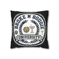 Broken Bougie University Pillowcase — Funny College-Themed Decorative Throw Pillow
