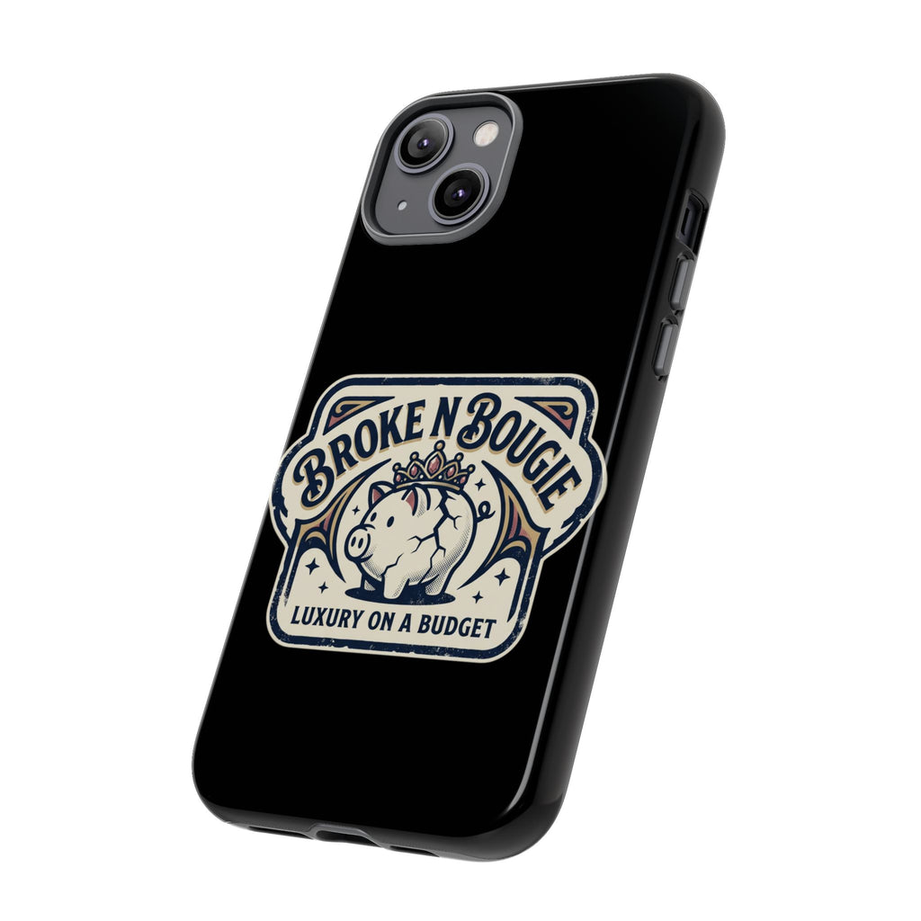 Phone Case — "Broke N Bougie: Luxury on a Budget" Cute Pig Design