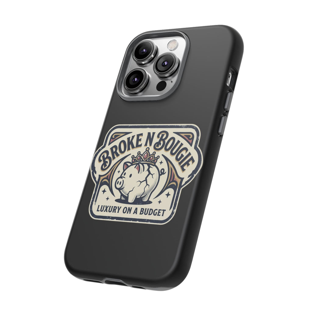 Phone Case — "Broke N Bougie: Luxury on a Budget" Cute Pig Design