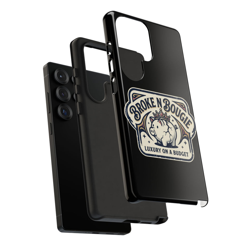 Phone Case — "Broke N Bougie: Luxury on a Budget" Cute Pig Design