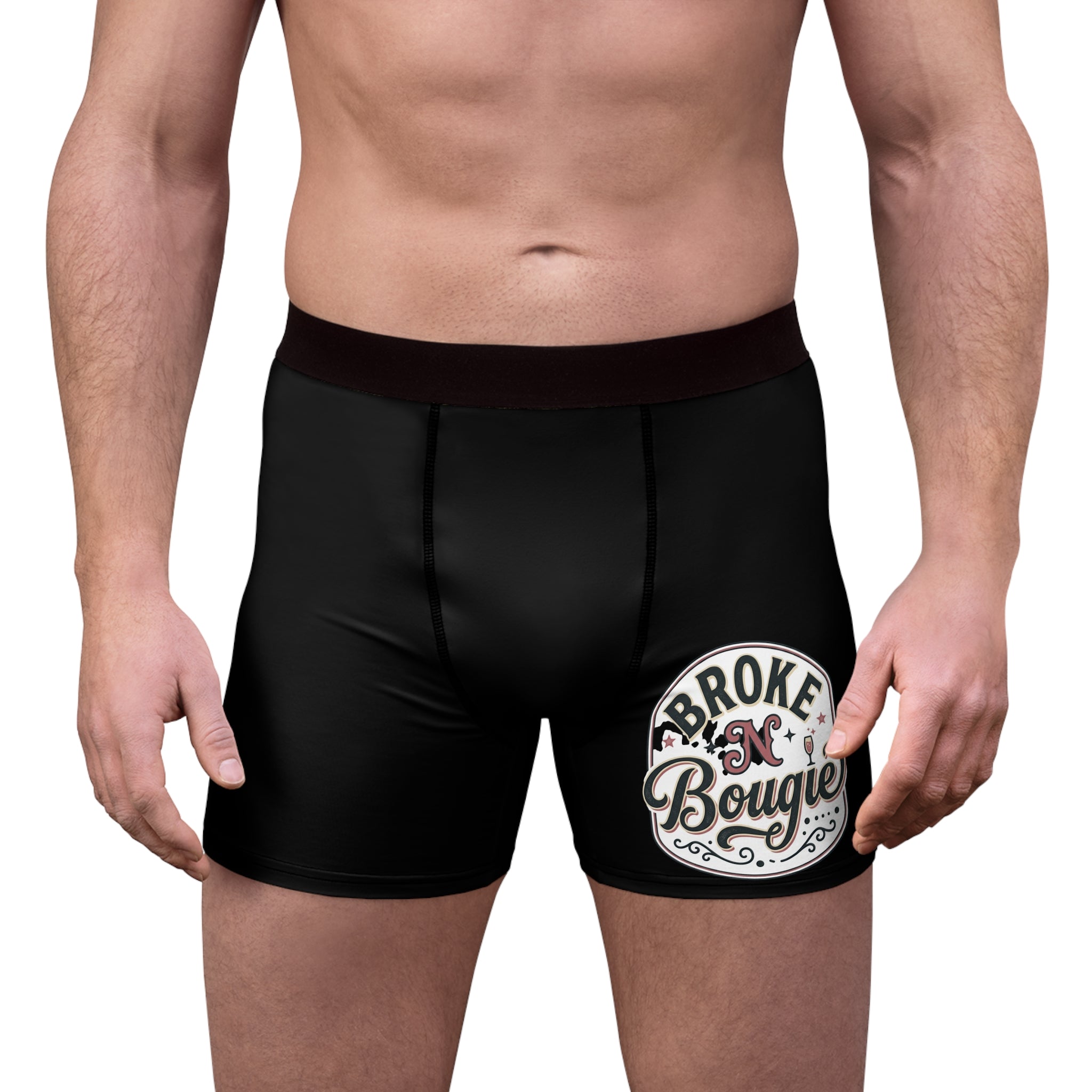 Broke 'N' Bougie Boxer Briefs — Funny Men's Printed Underwear