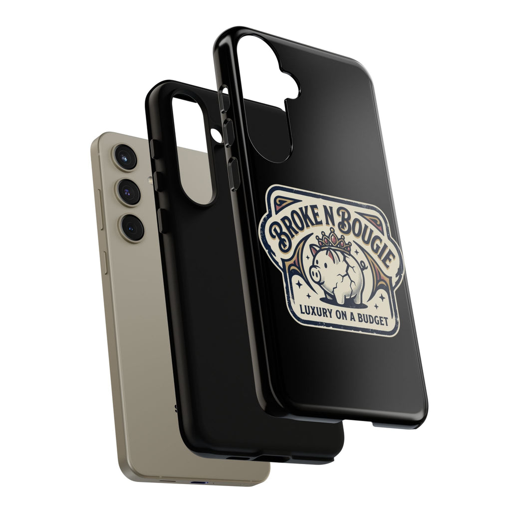 Phone Case — "Broke N Bougie: Luxury on a Budget" Cute Pig Design