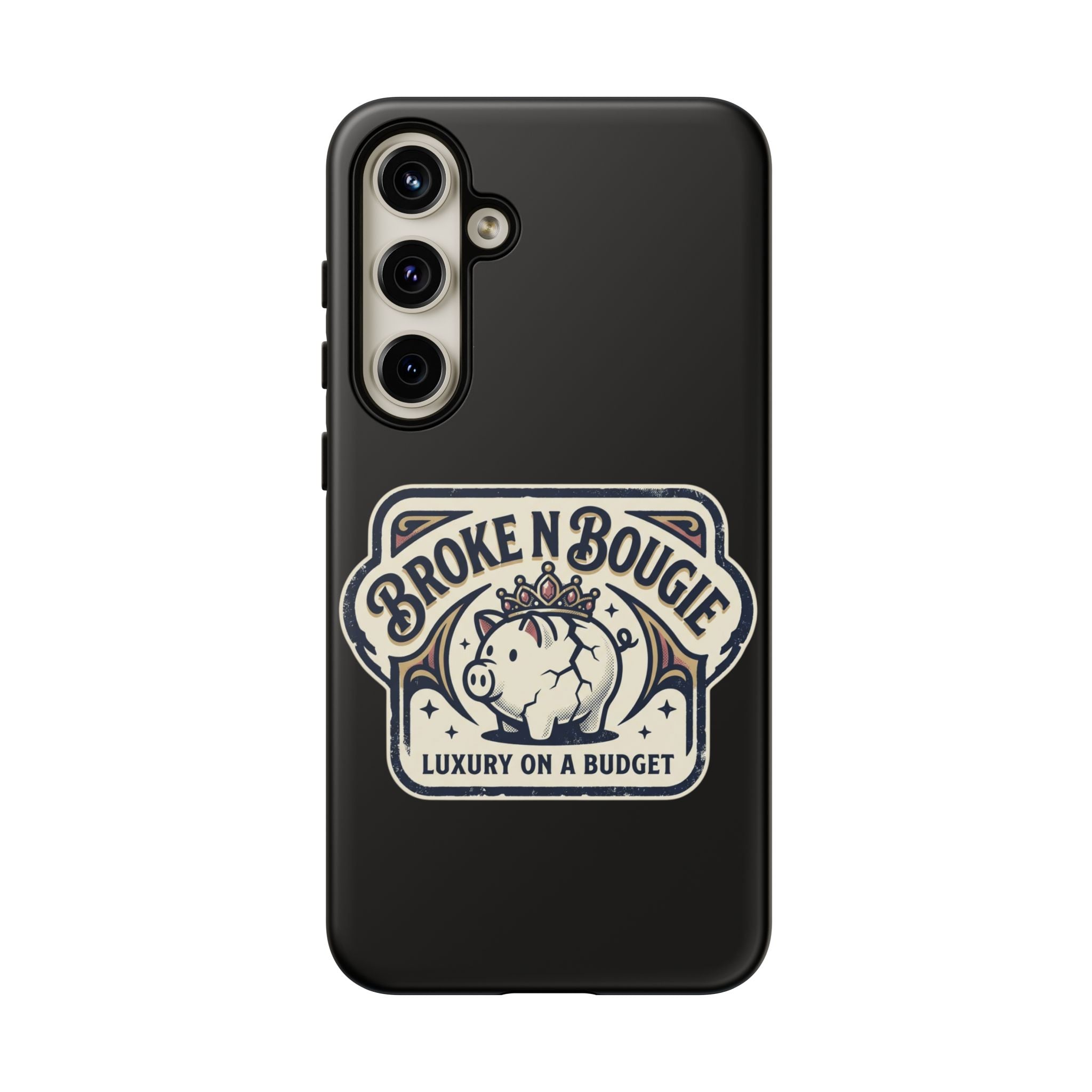 Phone Case — "Broke N Bougie: Luxury on a Budget" Cute Pig Design