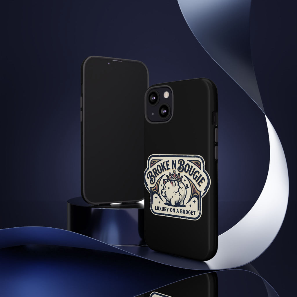 Phone Case — "Broke N Bougie: Luxury on a Budget" Cute Pig Design
