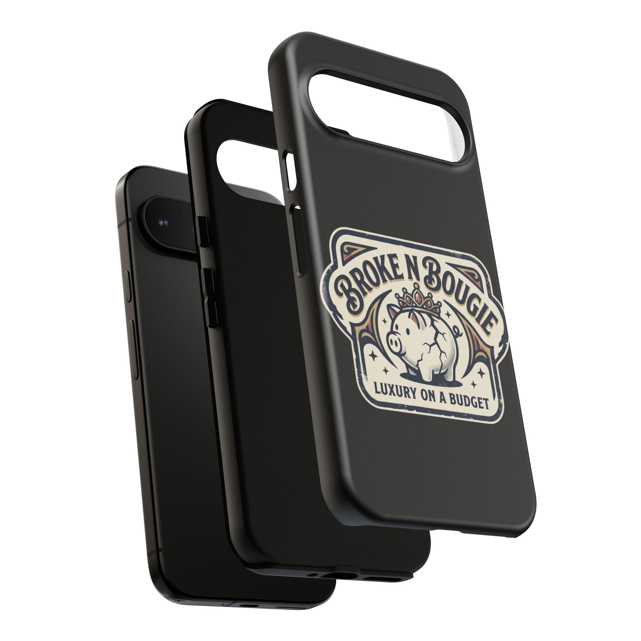 Phone Case — "Broke N Bougie: Luxury on a Budget" Cute Pig Design